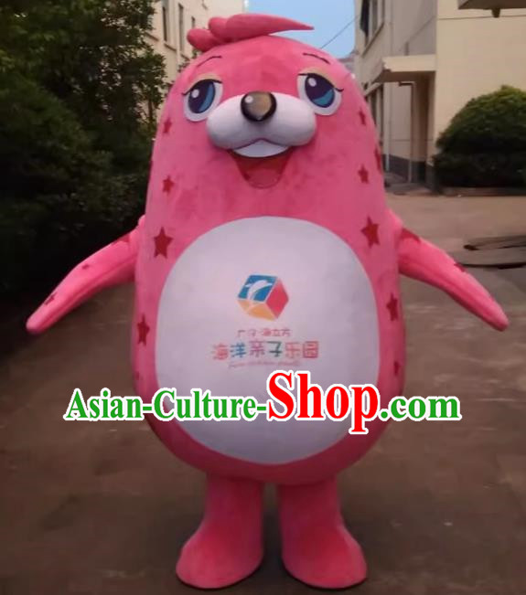 Pink Sea Lion Underwater World Mascot White and Yellow Penguin Animal White Dream Sand Doll Costume Swan Human Wear Doll Costume Puppet Costume
