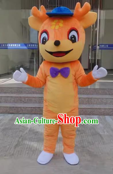 Customized Animal Mascot Deer Puppet Costume Stage Costume Camouflage Deer Puppet Costume Promoter Wears Small Yellow Deer Puppet Costume