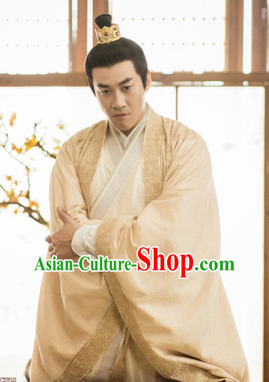 Chinese Traditional Hanfu Clothing Ancient Prince Costumes TV Drama Unchained Love King Fu Murong Gao Gong Garments