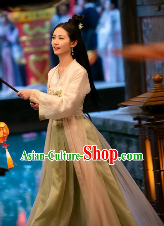 TV Drama Unchained Love Bu Yin Lou Garments Chinese Traditional Hanfu Clothing Ancient Young Lady Costumes