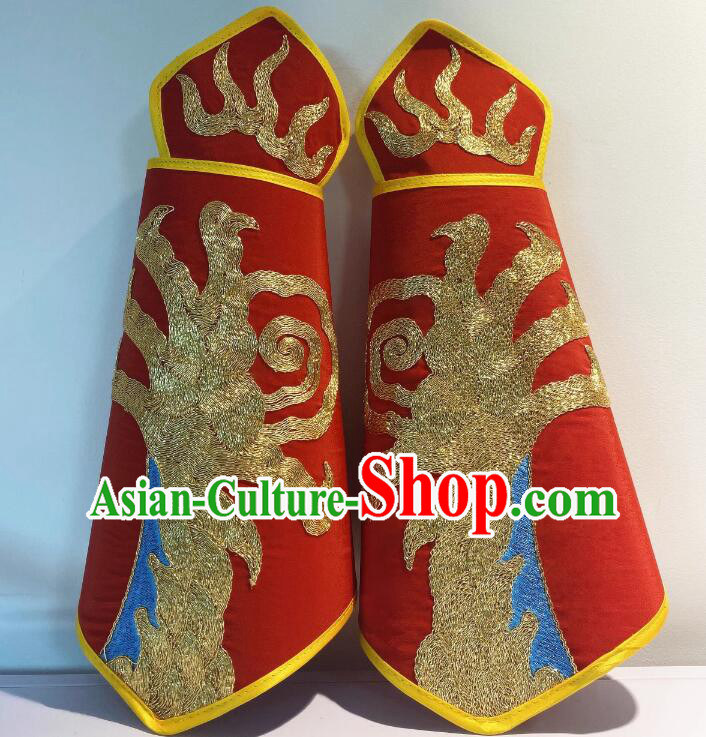 Chinese Lion Dance Leg Wraps Hakkas Kylin Dance Calf Warmer Handmade Legguards