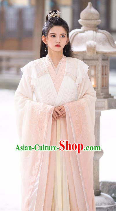 Drama Chong Zi Senior Sister Sima Miao Yuan Clothing China Ancient Female Swordsman Costumes Pink Dress