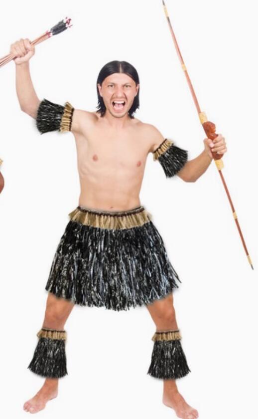 Palau Costume Halloween Cosplay Garment Traditonal Primitive Tribe Clothing for Boy for Men