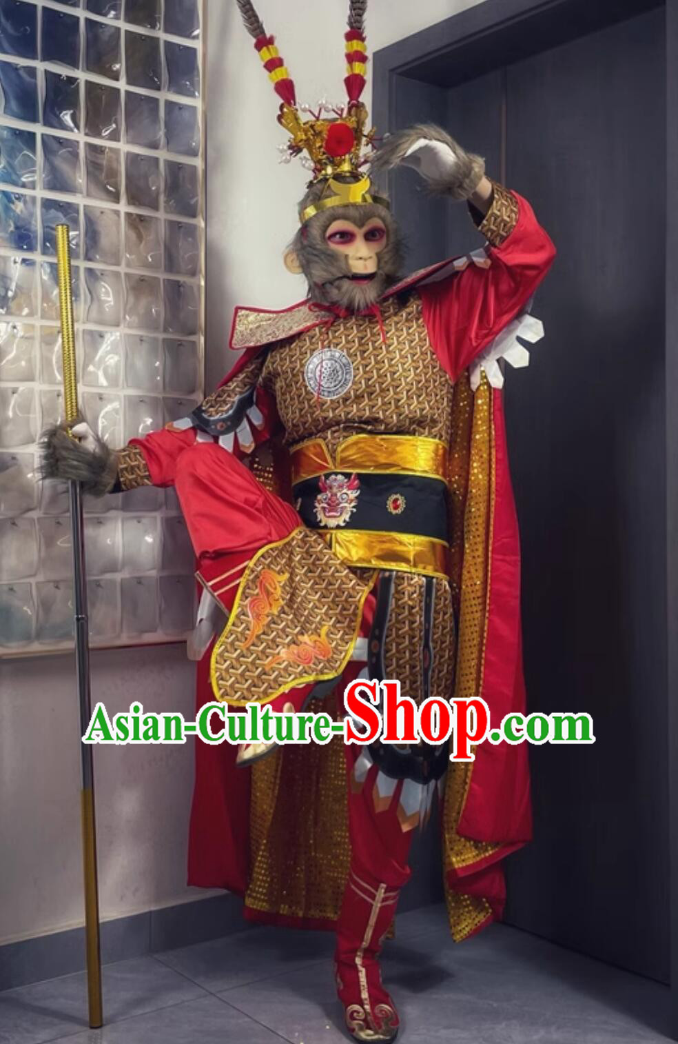 Halloween Cosplay Costume TV Drama Sun Wukong Clothing Journey to the West Handsome Monkey King Outfit
