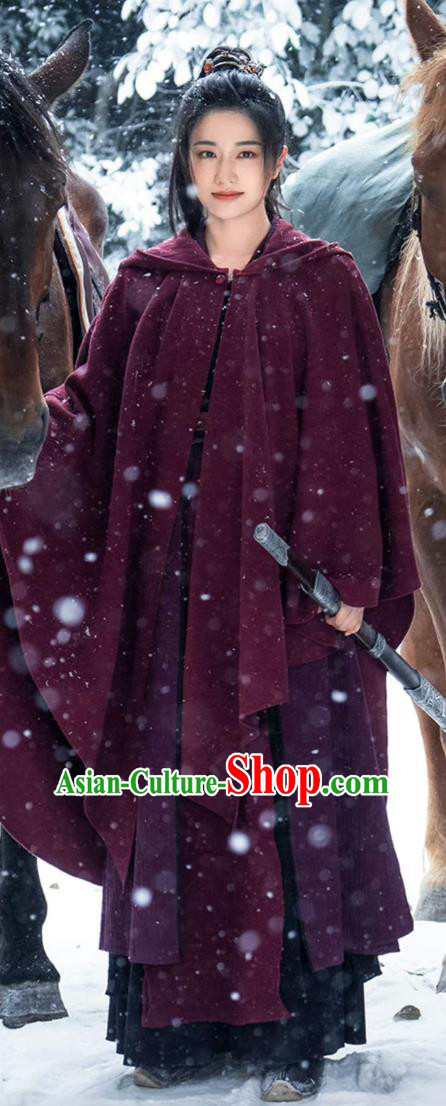 Traditional China Female Warrior Hanfu TV Series Drama Strange Tales of Tang Dynasty Swordswoman Ying Tao Costume Ancient Chinese Tang Dynasty Clothing