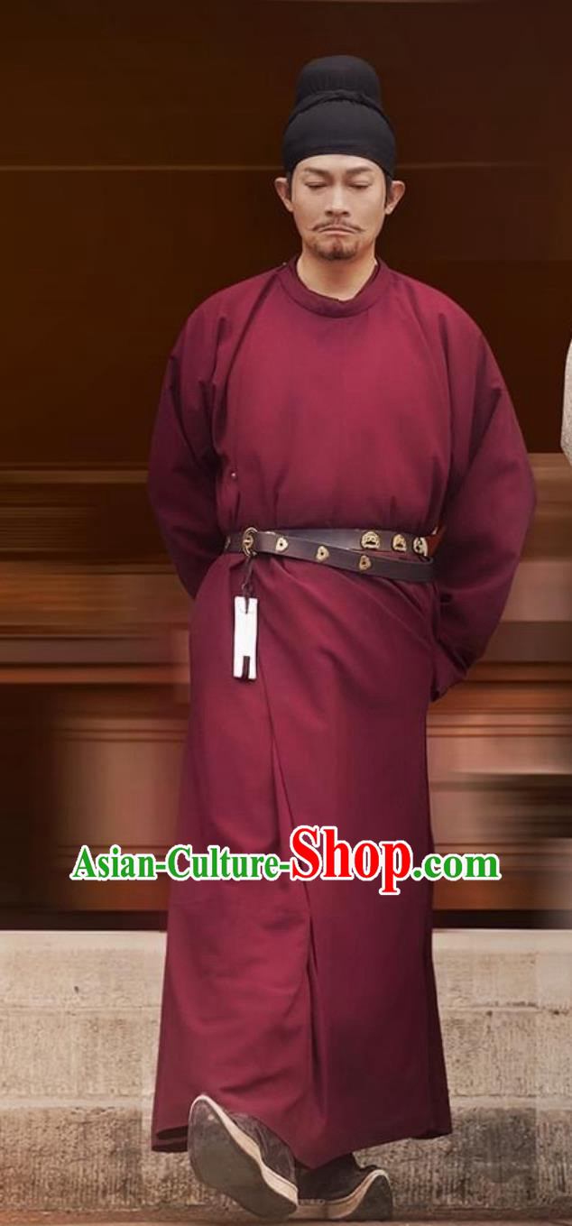 Ancient Chinese Official Clothing Traditional China Red Hanfu Robe TV Series Drama Strange Tales of Tang Dynasty Minister of Dali Temple Su Wu Ming Costume