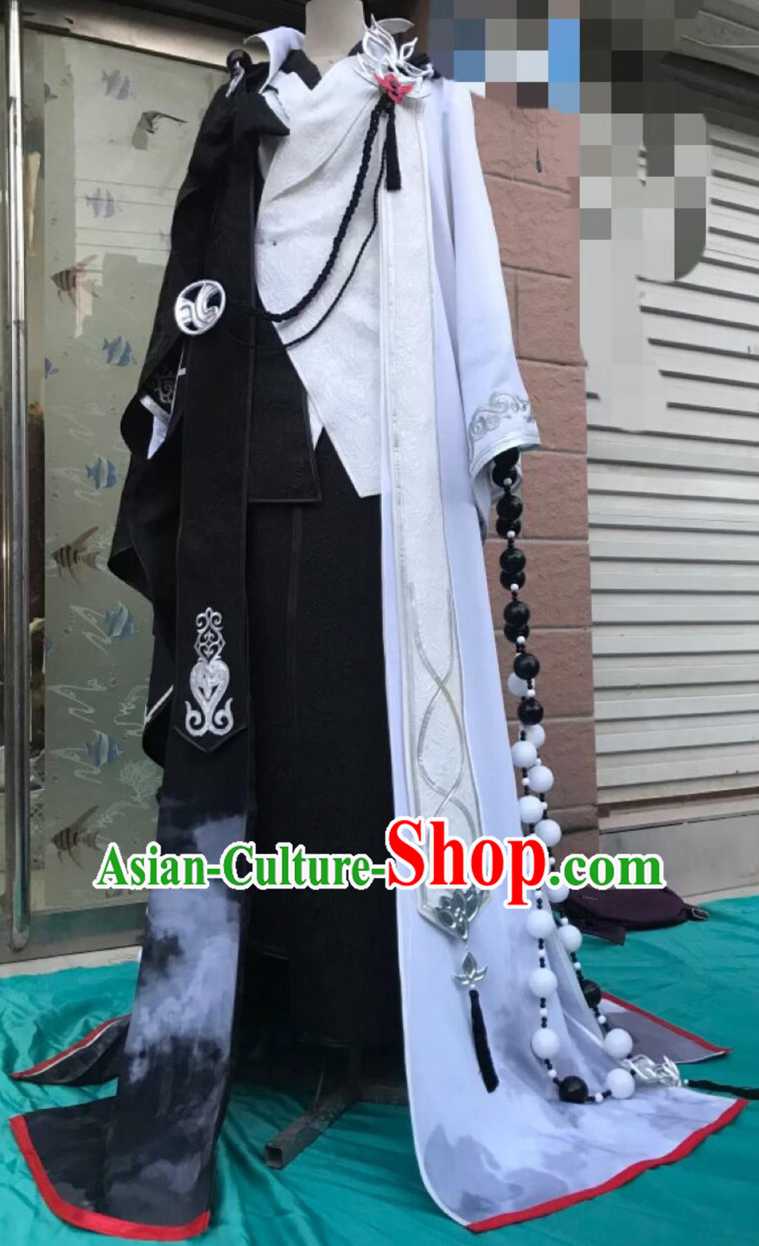 Ancient Chinese Monk Warrior Costume China Online Game Sword Heroes Fate Cosplay Shaolin Young Hero Outfit