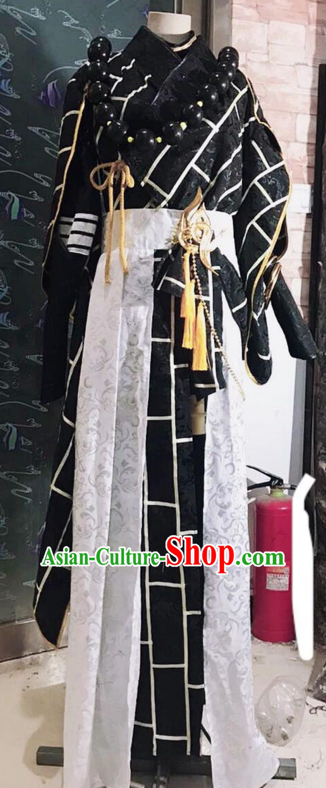 Cosplay Online Game Sword Heroes Fate Shaolin Monk Costume China Wuxia Swordsman Dress Ancient Chinese Clothing