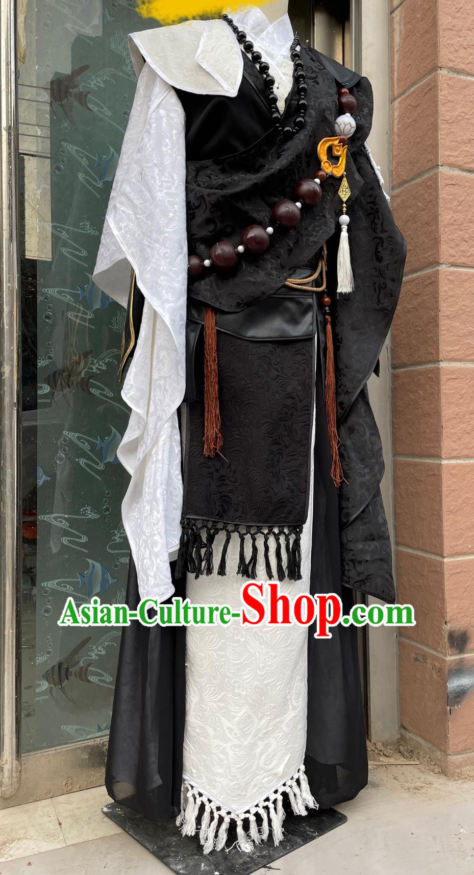 Cosplay Online Game Sword Heroes Fate Shaolin Monk Costume China Wuxia Swordsman Outfit Ancient Chinese Hero Clothing