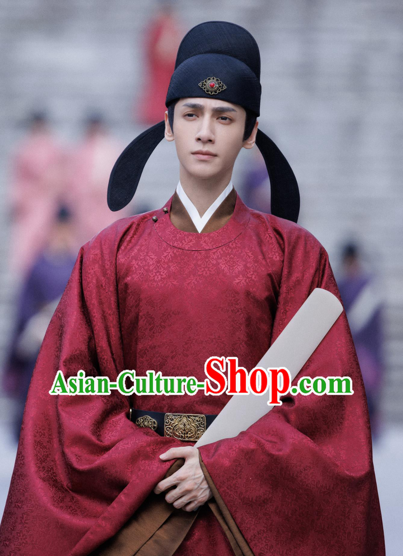 Traditional Chinese Tang Dynasty Red Official Robe TV Series Drama Follow Your Heart Grand Marshal Jiang XIn Bai Costume Ancient China Royal Prince Clothing