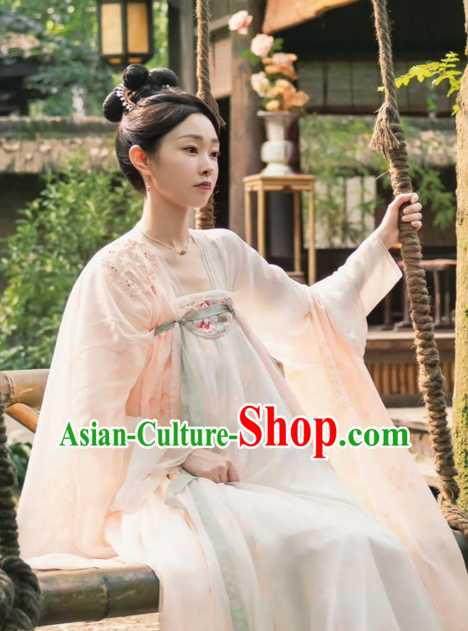 Traditional Chinese Tang Dynasty Princess Hanfu Dress TV Series Drama Follow Your Heart Yan Nan Xing Costume Ancient China Court Lady Clothing