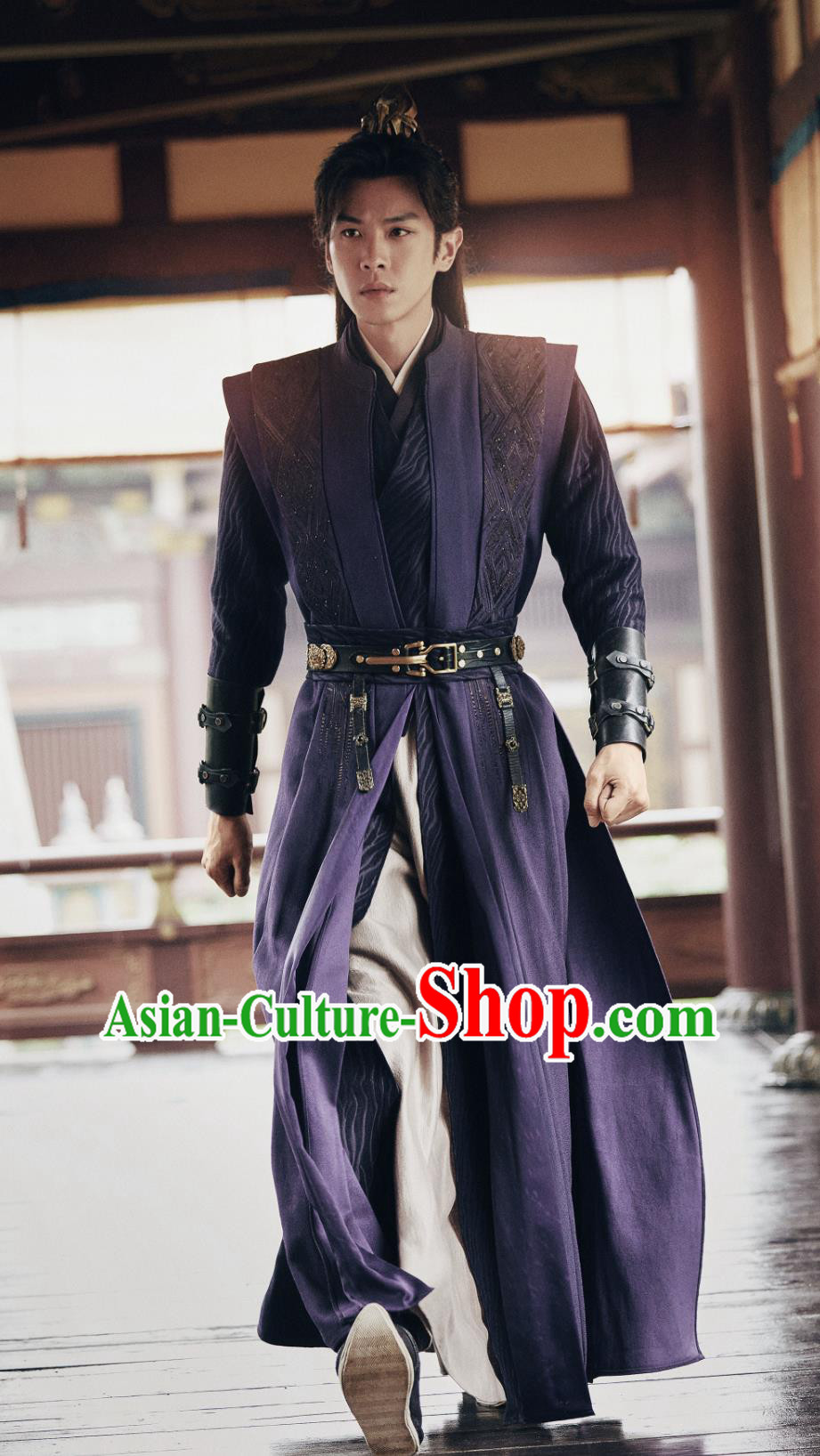 Traditional Chinese Young Hero Purple Hanfu TV Series Qing Yu Nian Fan Xian Costume Ancient China Warrior Clothing