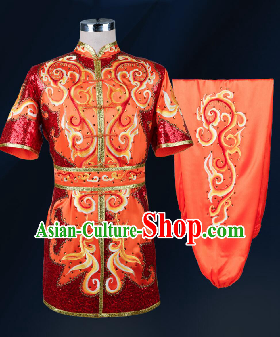 Traditional Chinese Kung Fu Costume Martial Arts Competition Uniform Wushu Tournament Red Suit China Kung Fu Clothing