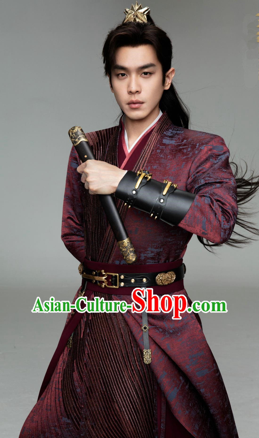 Ancient China Young Warrior Clothing Traditional Chinese Wuxia Swordsman Hanfu TV Series Qing Yu Nian Fan Prince Fan Xian Costume
