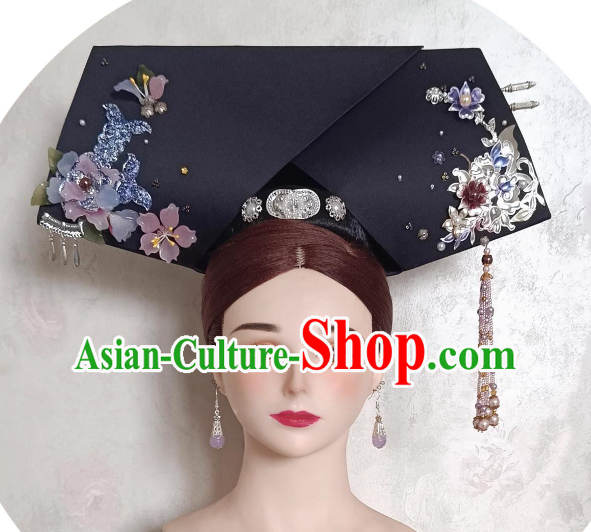 China Qing Dynasty Imperial Consort  Hat Traditional Chinese Court Headdress TV Series Empresses in the Palace Shen Mei Zhuang Headgear