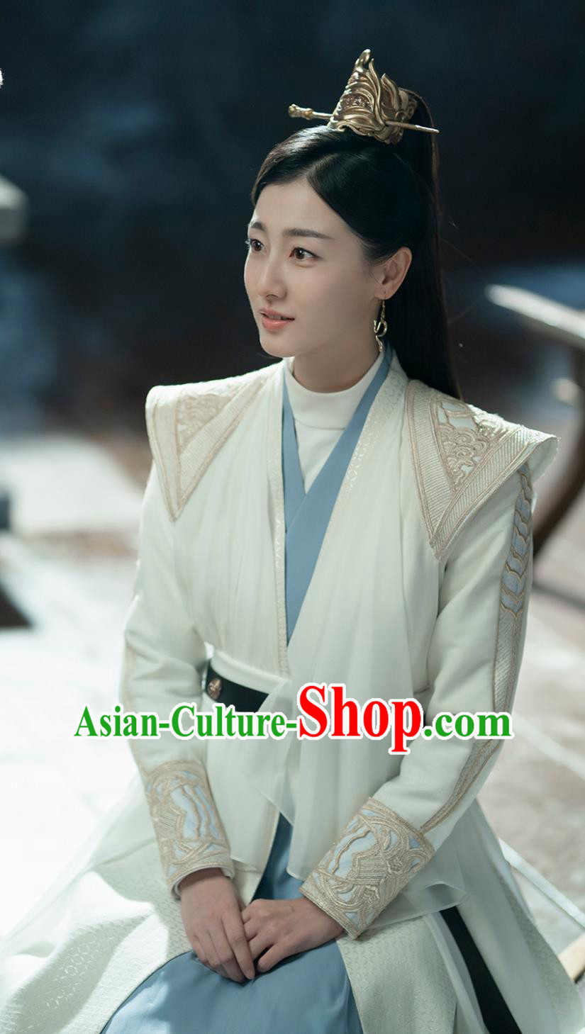 TV Series Drama Tiger and Crane Demon Bender Qi Yan Ran Costume Ancient China Swordswoman Clothing Traditional Chinese Hanfu