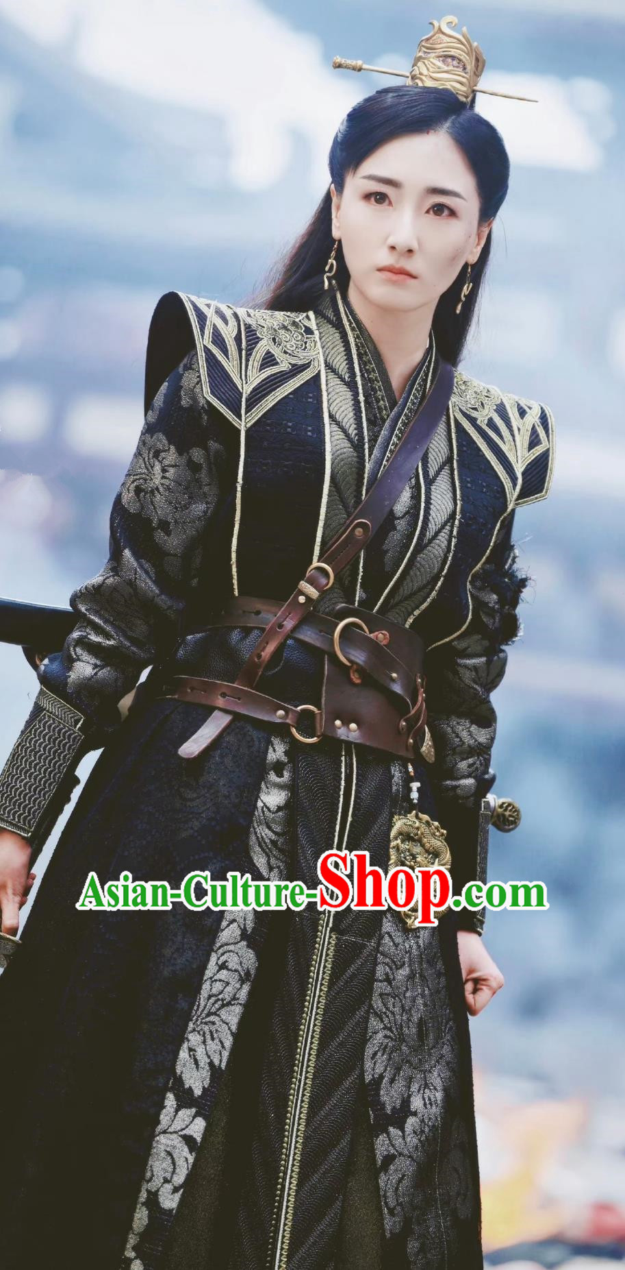 Traditional Chinese Hanfu Dress TV Series Drama Tiger and Crane Demon Bender Qi Yan Ran Costume Ancient China Female General Clothing