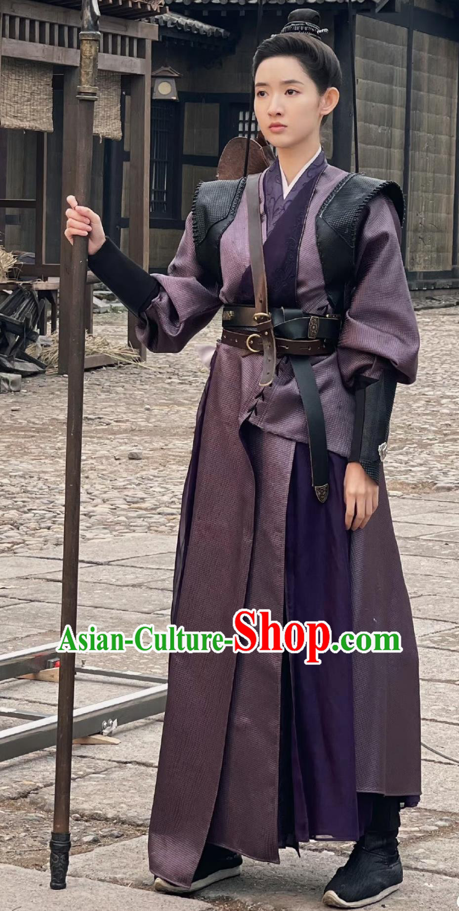 Ancient China Female General Clothing Traditional Chinese Hanfu Dress TV Series Drama Tiger and Crane Heroine Zhao Xin Tong Purole Costume