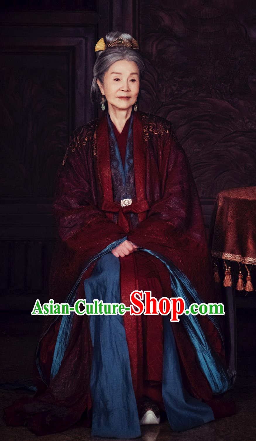 Ancient China Dowager Countess Clothing Traditional Chinese Hanfu TV Series Qing Yu Nian Noble Woman Costume