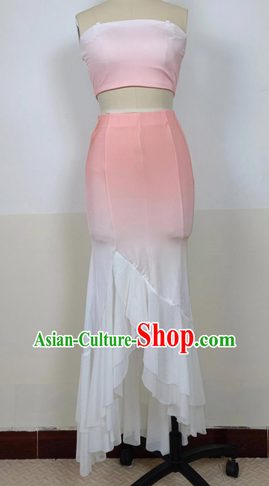 Chinese Taoli Cup Dance Contest Costume Ethnic Women Group Dance Pink Dress Yunnan Dai Nationality Peacock Dance Clothing