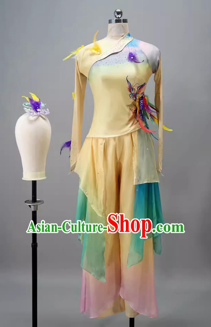 Chinese Classical Dance Clothing Dance Competition Dress Renewal and Joy of Spring Women Group Dance Costume