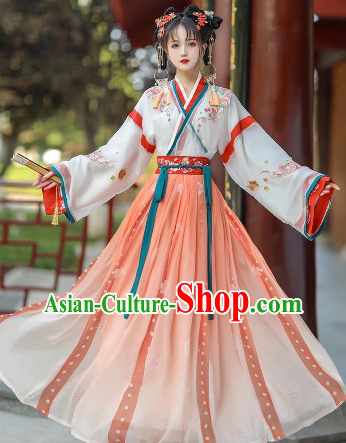 Ancient China Young Lady Costume Chinese Traditional Clothing Jin Dynasty Princess Hanfu Dress