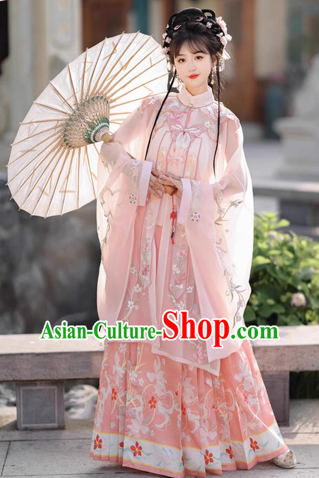 Ancient China Royal Princess Costume Chinese Ming Dynasty Clothing Traditional Pink Hanfu Dress