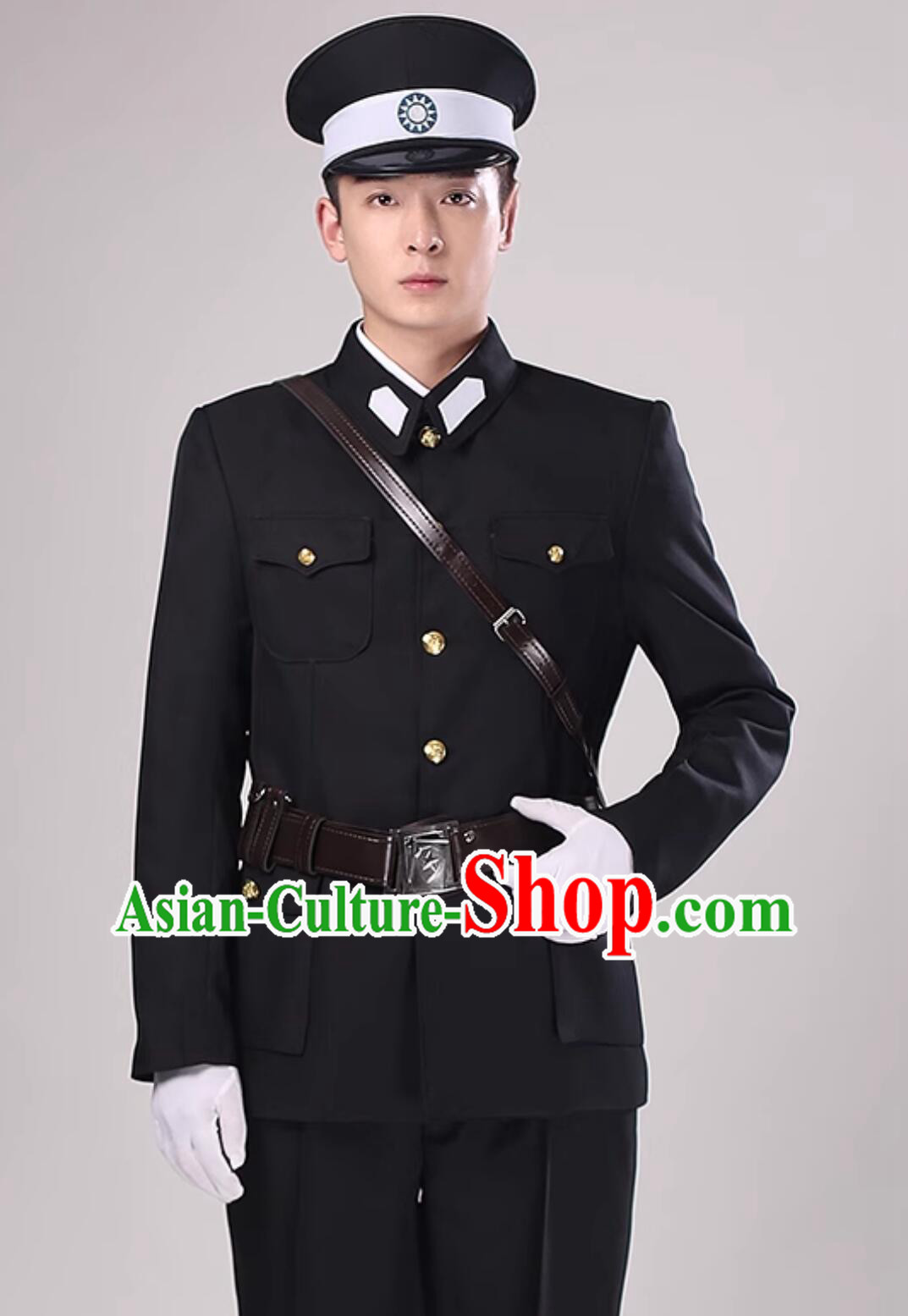 Cosplay Municipal Police Chinese Military Uniform the Republic of China Army Costume
