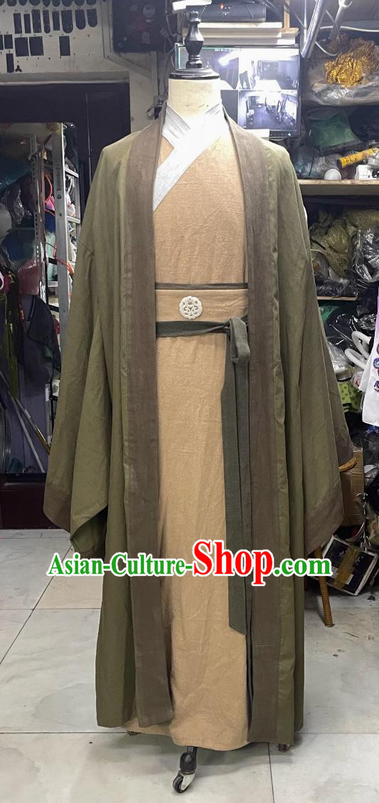 Chinese Tang Dynasty Costume Ancient China Medical Scientist Sun Si Miao Clothing Traditional Male Hanfu