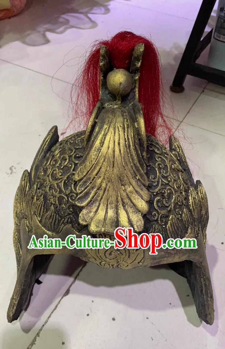 Chinese Traditional Headwear Ancient China General Helmet Three Kingdoms Period Zhao Zilong Hat