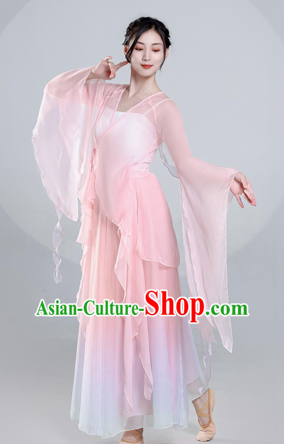 Top Women Group Dance Clothing Stage Performance Pink Dress Chinese Classical Dance Costume