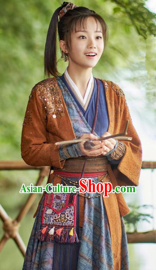 TV Drama Mirror A Tale of Twin Cities Zhong Zhou Young Lady Na Sheng Clothing Chinese Ancient Civilian Girl Costumes