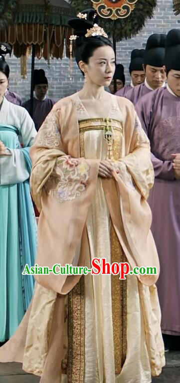 Chinese Ancient Tang Dynasty Court Woman Costumes TV Series Weaving A Tale of Love Consort Yang Dresses