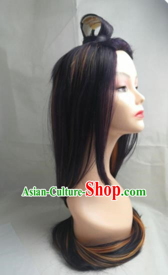 League of Legends Divine Phoenix Walker Seraphine Cos Wig Dark Purple Bleached And Dyed