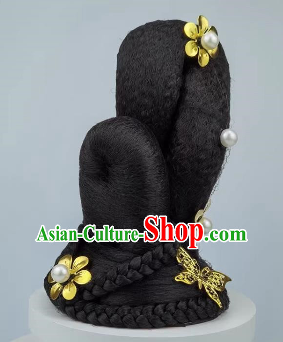Ancient Costume Dunhuang Headdress Feitian Dance Wig Auspicious Goddess Hair Accessories Ethnic Dance Accessories Fantasy Chang'an Hanfu