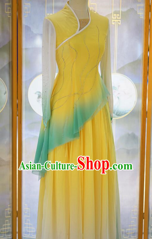 Classical Dance Pinghu Qiuyue Dance Costumes Elegant National Style Stage Performance Costumes Group Dance