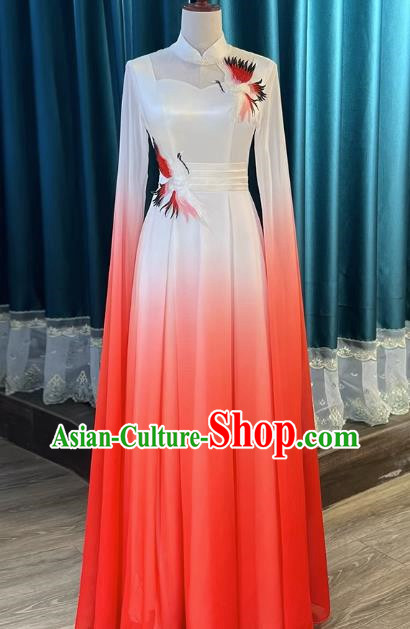 Color Changing Choir Dress Long Skirt Elegant Stage Performance Clothing Evening Recitation Clothing