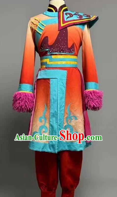 Ethnic Minority Daur Dance Performance Costumes High End Ethnic Style Costumes Stage Performance Costumes