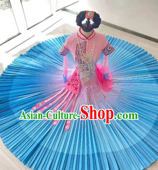 China Ethnic Mongolian Dance Costumes Uyghur Stage Performance Costumes