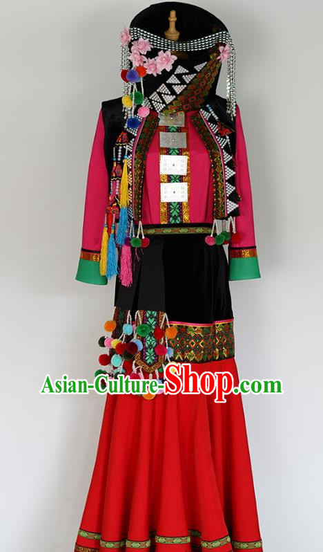 Ethnic Buyi Dance Costumes Ethnic Stage Performance Costumes Dresses