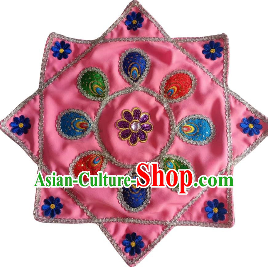 Pink Handkerchief Flower Dance For Two People Turning Handkerchief Dance Square Dance Grade Examination Special Northeast Twist Chinese Yangko Octagonal Scarf