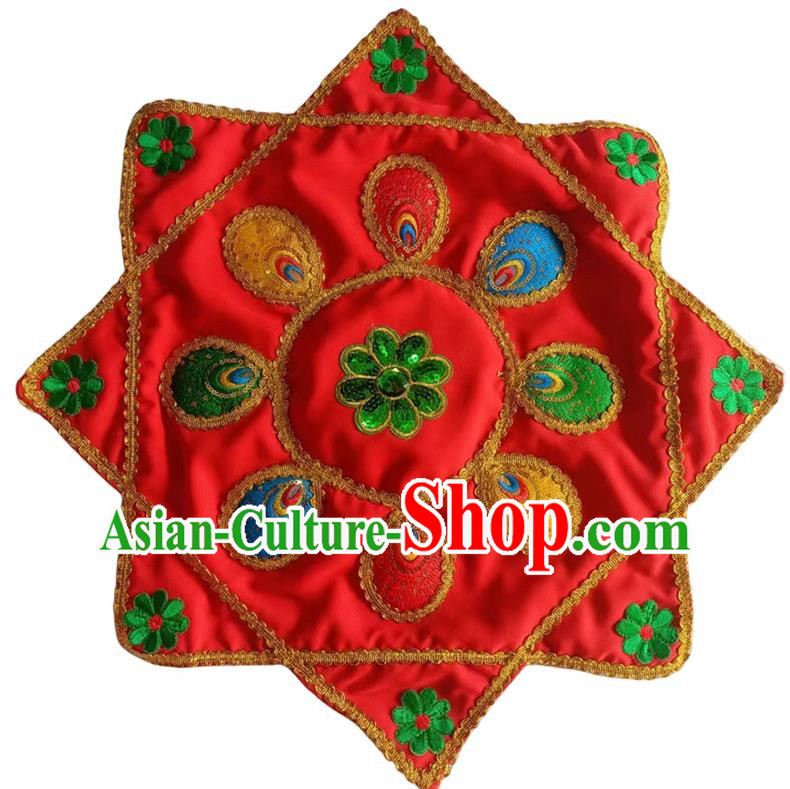 Red Handkerchief Flower Dance Two Person Handkerchief Dance Square Dance Grade Examination Special Northeast Twist Chinese Yangko Octagonal Scarf