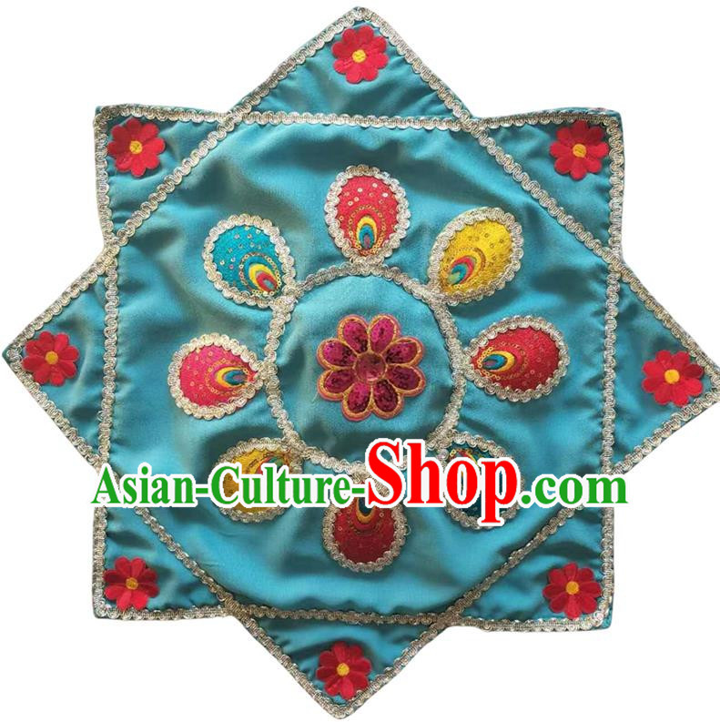 Light Blue Handkerchief Flower Dance Two Person Handkerchief Dance Square Dance Special Northeastern Chinese Yangko Octagonal Scarf For Grade Examination