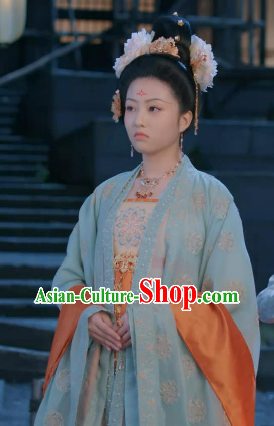 Chinese TV Series Royal Rumours Princess Tian Jia Min Hanfu Dresses Ancient Tang Dynasty Court Lady Costumes