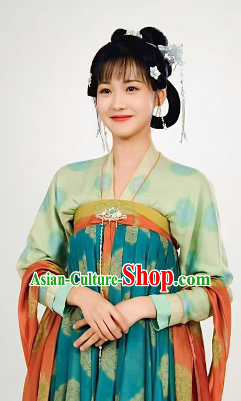 Romantic TV Series Royal Rumours Palace Lady Dresses Chinese Ancient Tang Dynasty Young Woman Costumes