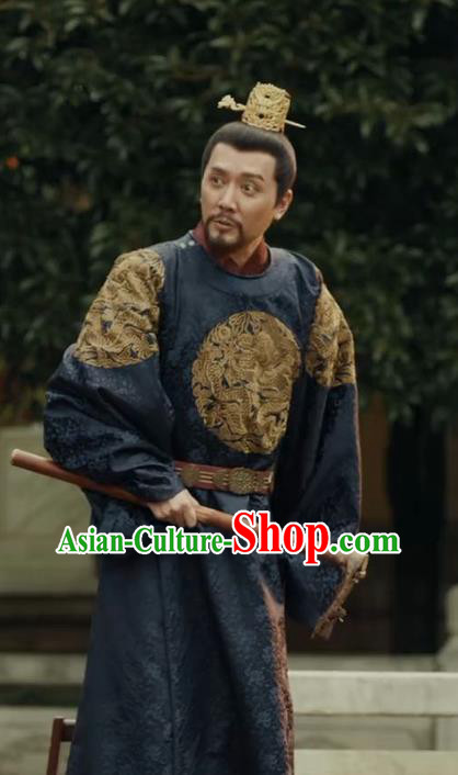 TV Series The Imperial Age Yongle Emperor Zhu Di Costumes Chinese Ming Dynasty Dragon Robe Ancient Monarch Clothing