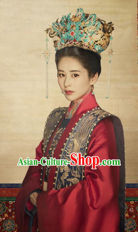 Chinese Ming Dynasty Empress Dresses Ancient Court Woman Clothing TV Series The Imperial Age Crown Princess Xu Miao Yun Costumes