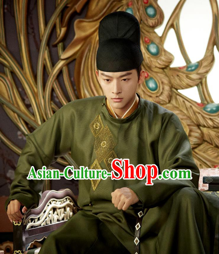 Chinese TV Series Weaving A Tale of Love Prince Cao Clothing Ancient Tang Dynasty Scholar Costumes and Headwear