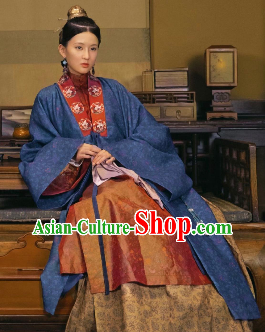Chinese Traditional Ming Dynasty Noble Woman Costumes TV Series Song of Youth Ancient Young Mistress Sun You Rong Dress Clothing