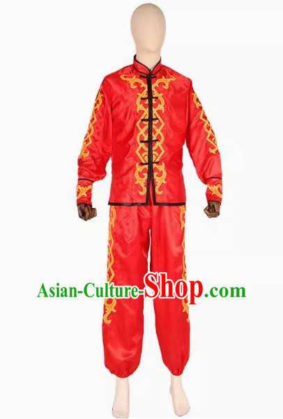Puning Yingge Costume Plain Armed Chivalrous Suit Straight Breasted Armed Martial Arts Performance Costume Parade Team Suit For Men